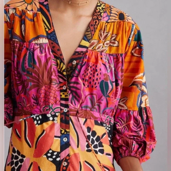 FARM RIO ANTHROPOLOGIE MAXI DRESS - Picture 4 of 6